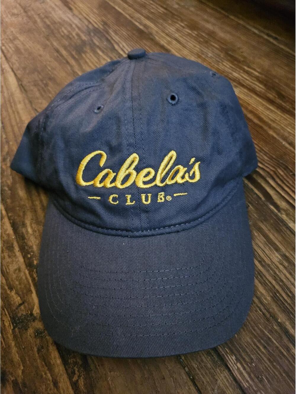 Cabela's Club - blue strapback Hat Cap - Adjustable - Clean EUC